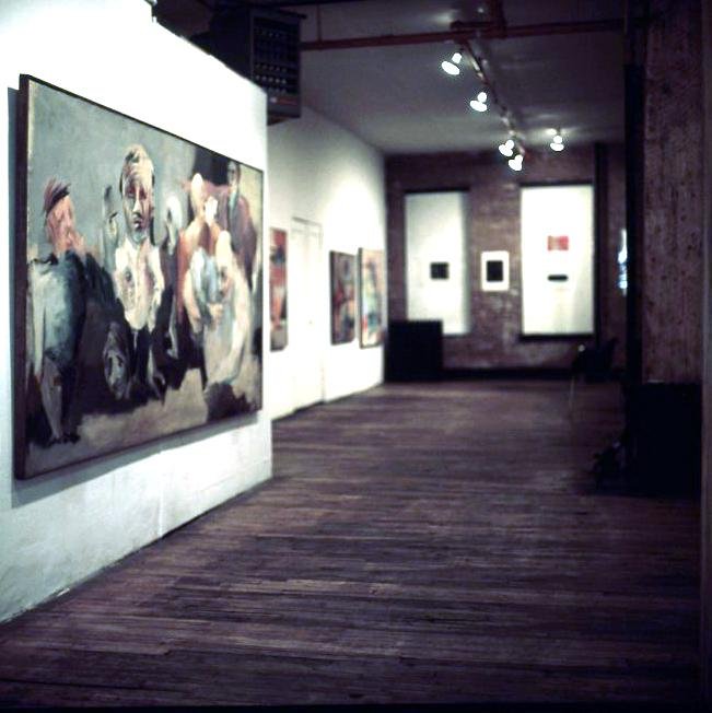 Installation photograph of Vivian Browne's 1974 exhibition at Artist House
